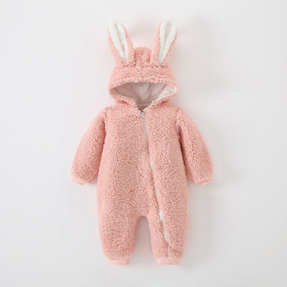 Baby warme konijnenoren jumpsuit